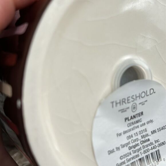 Target Threshold Brown Ceramic Face Planter 2024 New With Tags See Description* - Picture 17 of 17